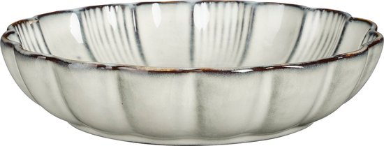 Mica Decorations Corfu Schaal - H5 x Ø18,5 cm - Keramiek - Grijs