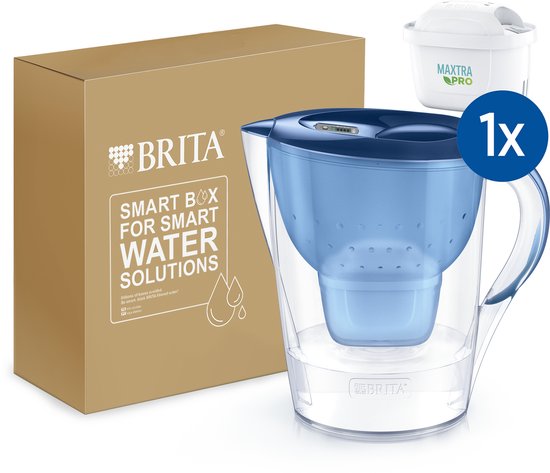 BRITA Waterfilterkan Marella XL - 3,5L - Blauw - incl. 1 MAXTRA PRO Pure Performance Waterfilterpatronen - Duurzaam Verpakt