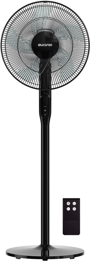 Auronic Statiefventilator - Staande Ventilator - Luchtkoeler - Vloer en tafelventilator - 3-in-1 - 12 Snelheden - Stille Ventilator - Fan - Met Afstandsbediening - Zwart