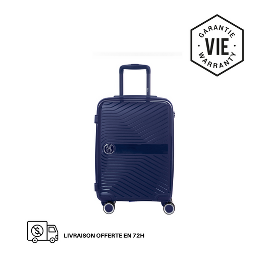 BLAUW MEDIUM HARDE KOFFER (MAAT M)