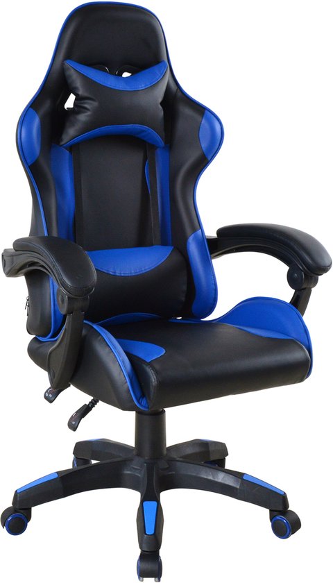 VDD Gaming - Gamestoel - Game Stoel - Gamingstoel - Gamestoel Zwart- Gamestoel Blauw - Bureaustoel - Bureau Stoel - Verstelbaar - Ergonomisch - Max 120 kg