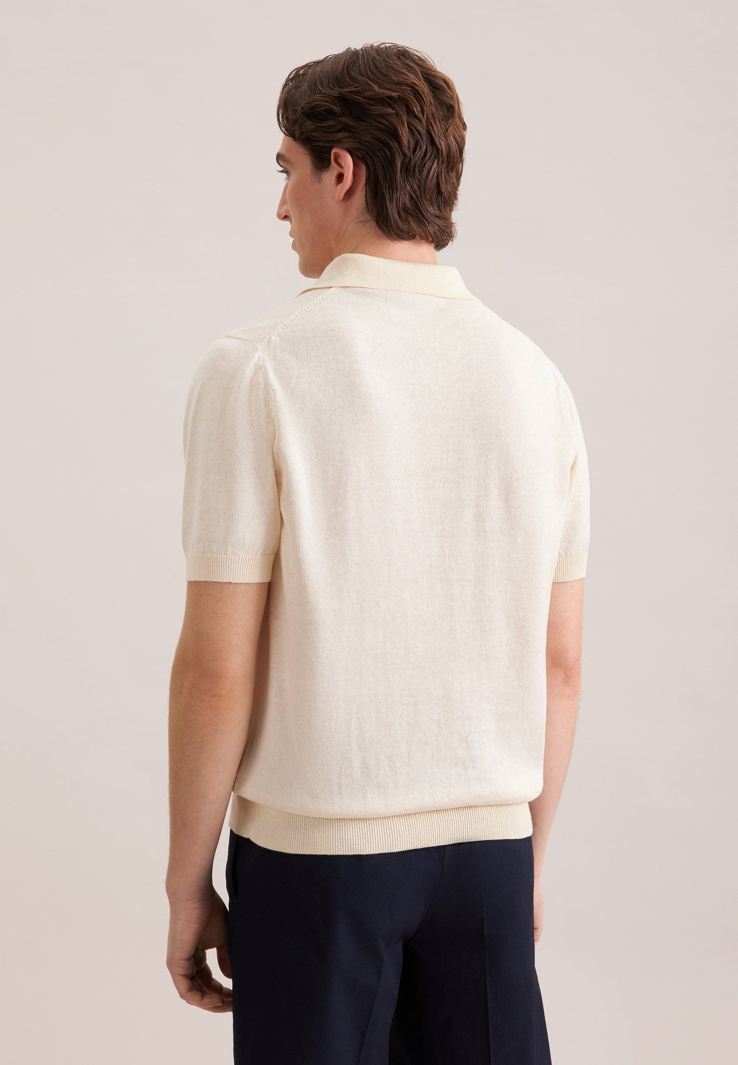 Seidensticker Polo Zonder Knopen - Off White - Maat XXL