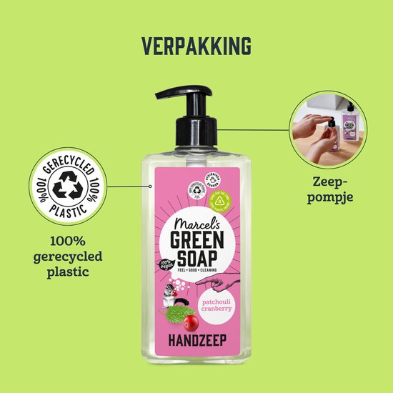 Marcel's Green Soap Handzeep - Patchouli & Cranberry - 500ml