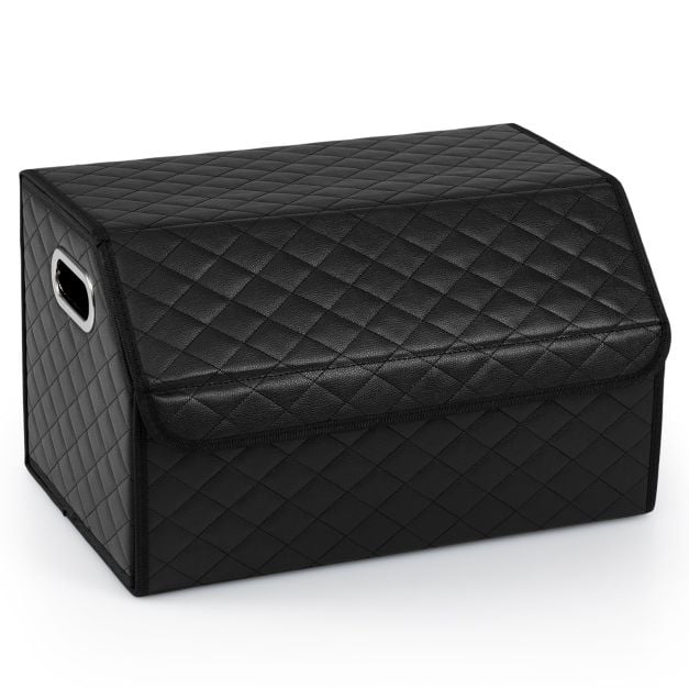Coast Kofferbak Organizer Zwart – Opvouwbare 35L Auto Opbergbox met Deksel en Verdeelvak – 30 x 47 x 27,5 cm