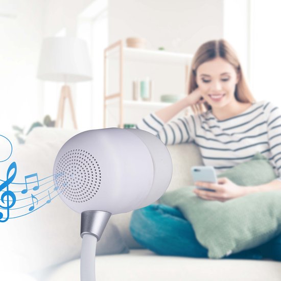 Grundig Bureaulamp Led 3-in-1 - Draadloze Telefoonoplader Qi Technologie - Bluetooth Speaker - Leeslamp - Wit