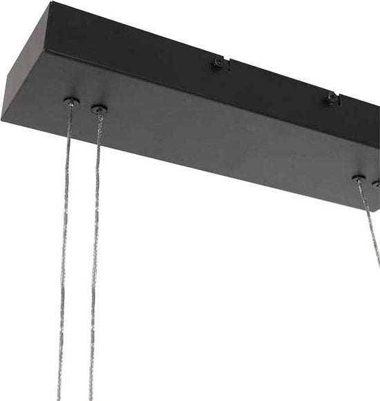 Hanglamp Profilo 3317ZW Zwart 115cm breed Hoogteinstelbaar Kunststof & Metaal Steinhauer
