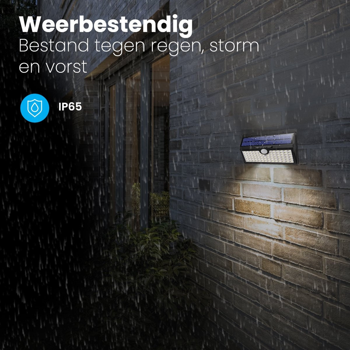 Auronic Solar Buitenlamp met Bewegingssensor - Tuinverlichting Op Zonne-energie - Wandlamp - 78 LED's - IP65 - 2 Stuks - Zwart