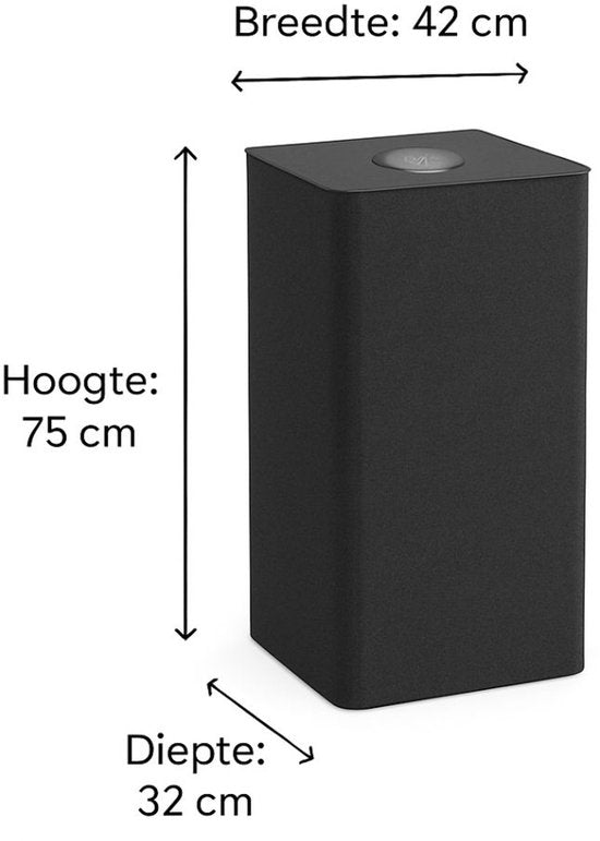 Ceruzo Statiegeld Container – 100L – Met Uitneembare Lege Flessentas – Opvouwbaar – Zwart