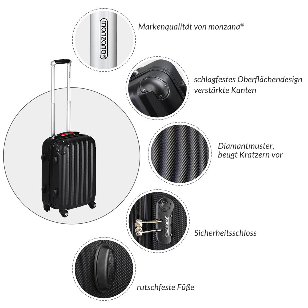 Monzana Koffer- Hardcase Baseline 40x25x60 L - Zwart