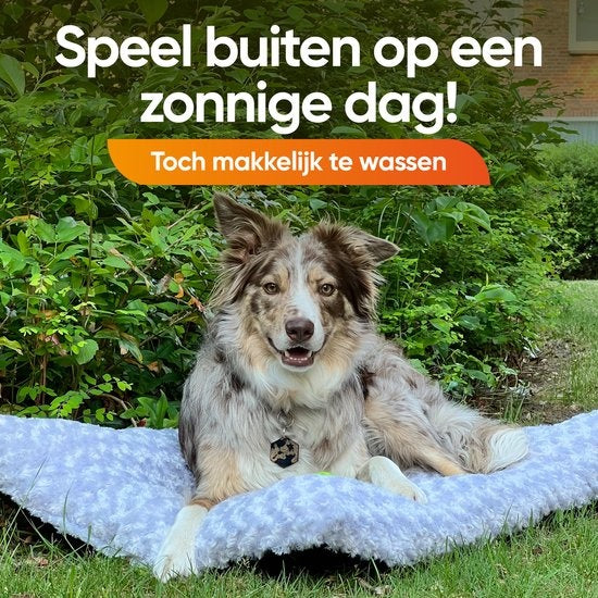 Happysnoots Benchkussen 90 x 60 cm - Hondenkussen - Hondenbed - Grijs - Wasbaar