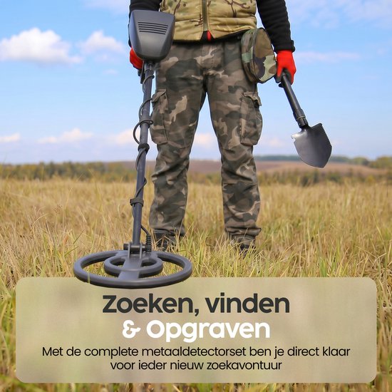 Infinity Goods Metaaldetector Pro - Volwassenen & Kinderen - Complete Set - Waterdichte Zoekspoel - Verstelbaar - Professioneel