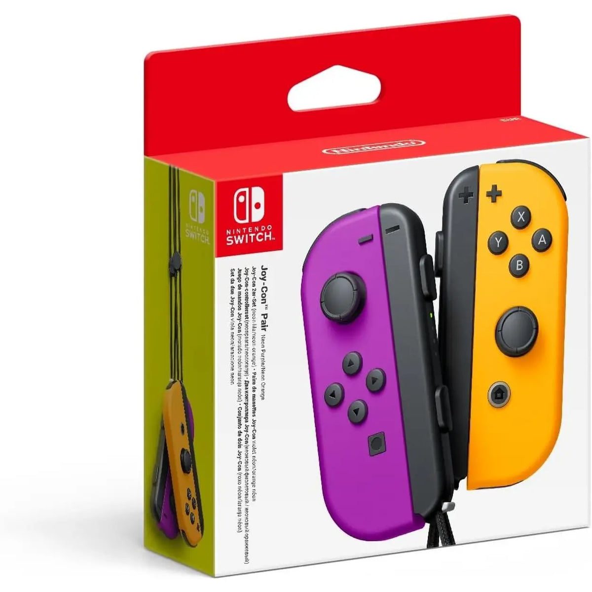 Nintendo Switch Joy-Con-paar - Neonpaars/Neonoranje - Met 2 polsbandjes
