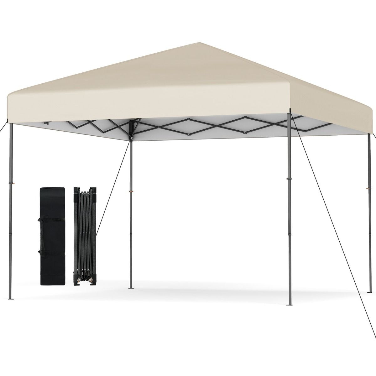 Coast Pop-up Paviljoen - in hoogte verstelbaar - met draagtas - beige - 295 x 295 cm