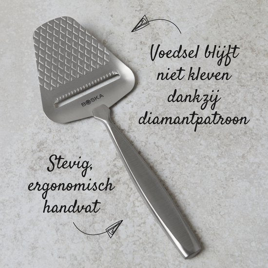 Boska Kaasschaaf Monaco+ - Design kaasschaaf - Award winnaar - Kaasschaaf voor harde kaas - RVS - Vaatwasserbestendige kaasschaaf - Cadeautip - Keukengerei - Keuken accessoires - Levenslange garantie
