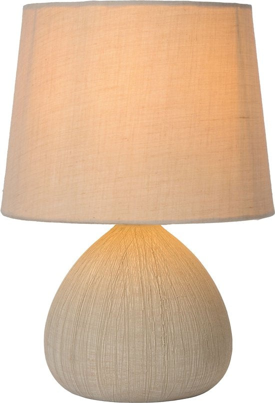 Lucide RAMZI Tafellamp - Ø 18 cm - 1xE14 - Beige
