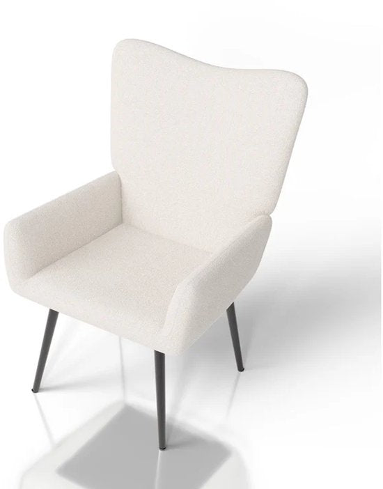 Oorfauteuil / Relaxfauteuil Odense - Beige - Bouclé Stof