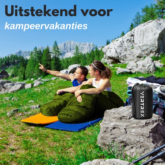 Vertrex Tri-Season Adventure Mummy Slaapzak - Slaapzakken Volwassenen - Kamperen - Groen