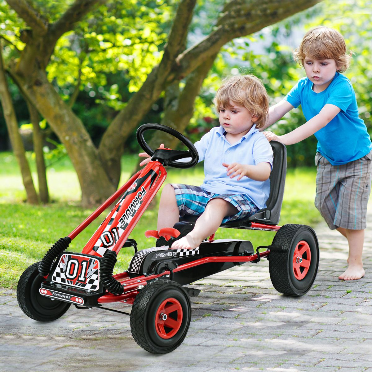 Coast Skelter voor kinderen - verstelbare kuipstoel - stalen frame - rood