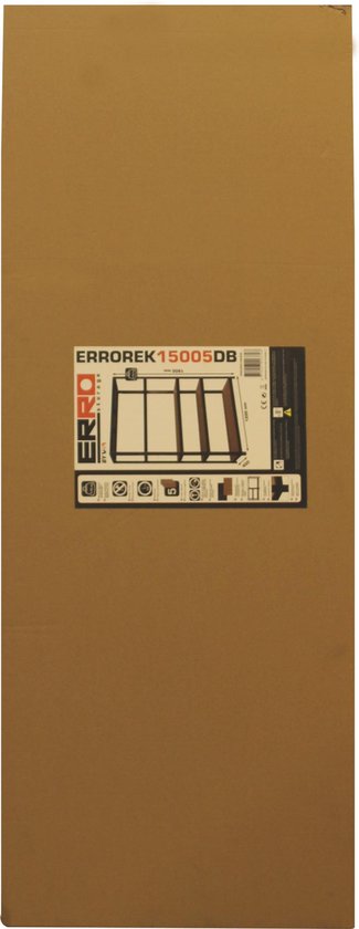 ERRO Opbergrek XL - 120 cm breed - 875 kg draagkracht - Monteren zonder schroeven - Zwart