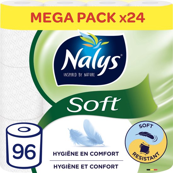 Nalys Soft Wit Toiletpapier - 2 Lagen - 96 Rollen