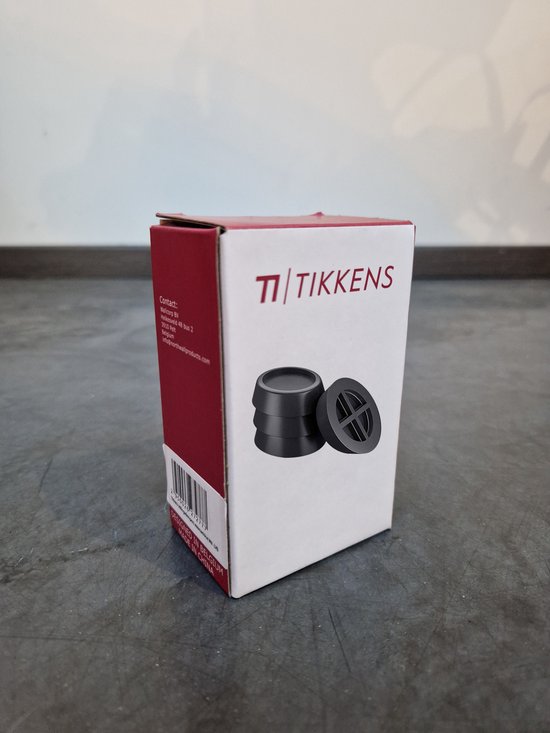 TIKKENS Trillingsdempers Wasmachine/Droogkast - Set van 4 stuks - Trillingsmat - Voetjes Droger - Demper - Anti Vibratie - Antislip Rubber - Zwart