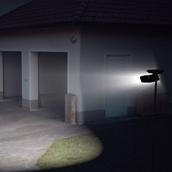 Media Shop Panta TrioSolar - Solar Buitenlamp met Sensor - 74 LED - 600 Lumen