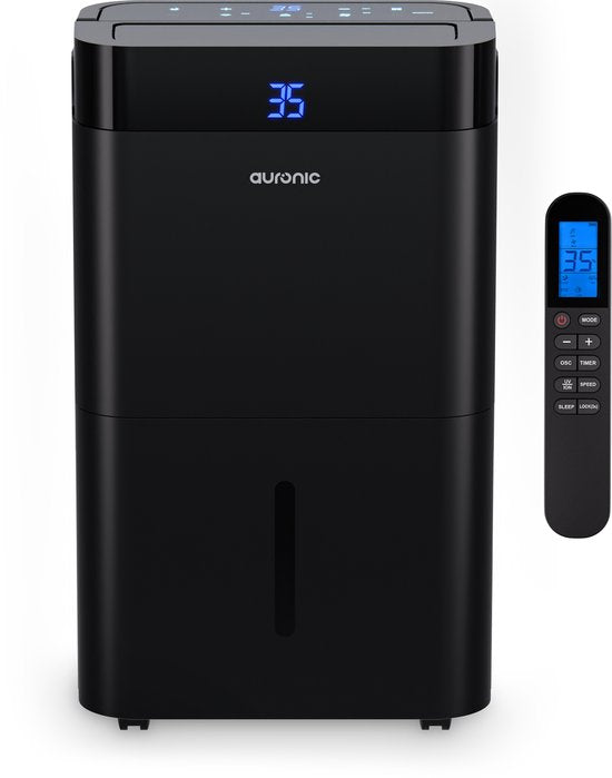 Auronic Luchtontvochtiger en Luchtreiniger - Better Plus Series - Ontvochtigt 12L per dag - 5L Waterreservoir - Slaapkamer, Badkamer, Woonkamer en Kantoor - Vochtvreter voor in Huis - Zwart