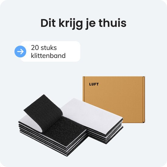 Luft Klittenband Naaibaar - 10 stuks - 5x10cm - Velcro - Klittenband - Tape