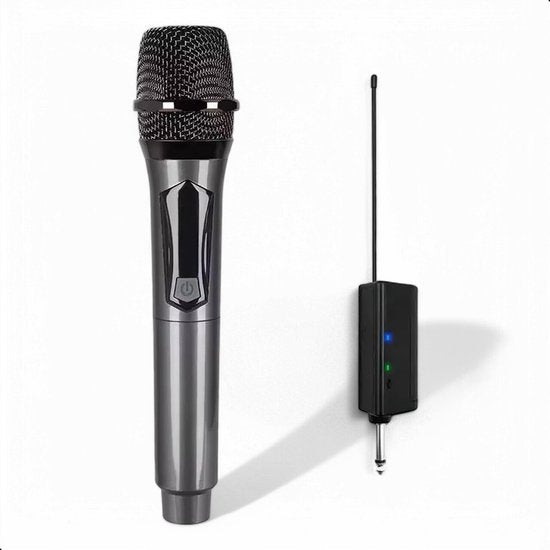 Tech Essentials Draadloze Microfoon - USB-C Oplaadbaar - Extra bereik - Karaoke - ASMR - Studio - Geschikt Voor Partybox - 3.5-6.3mm Jack