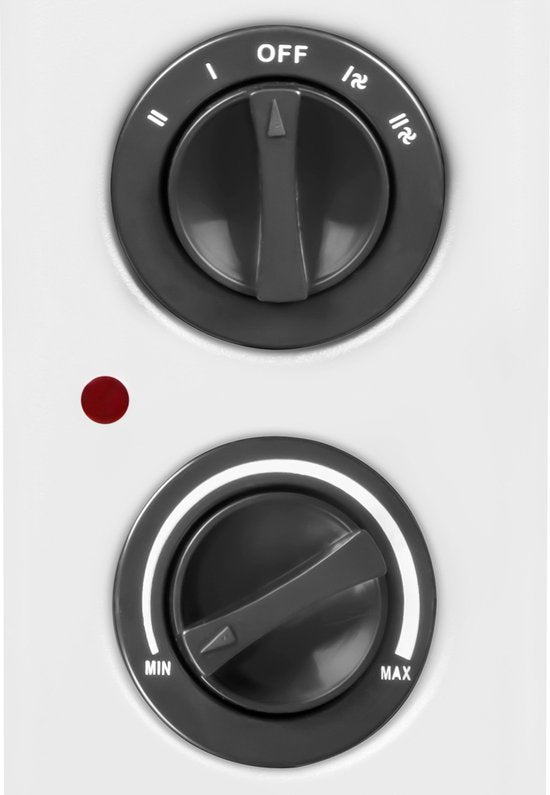 VONROC Elektrische Kachel – Convectorkachel 2000W – Met Ventilator – 2 Warmtestanden – Thermostaat – Wit