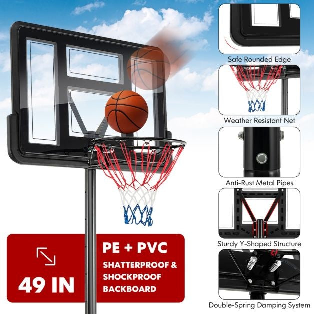 Coast Basketbalstandaard - 130 - 305 cm - Hoogte verstelbaar