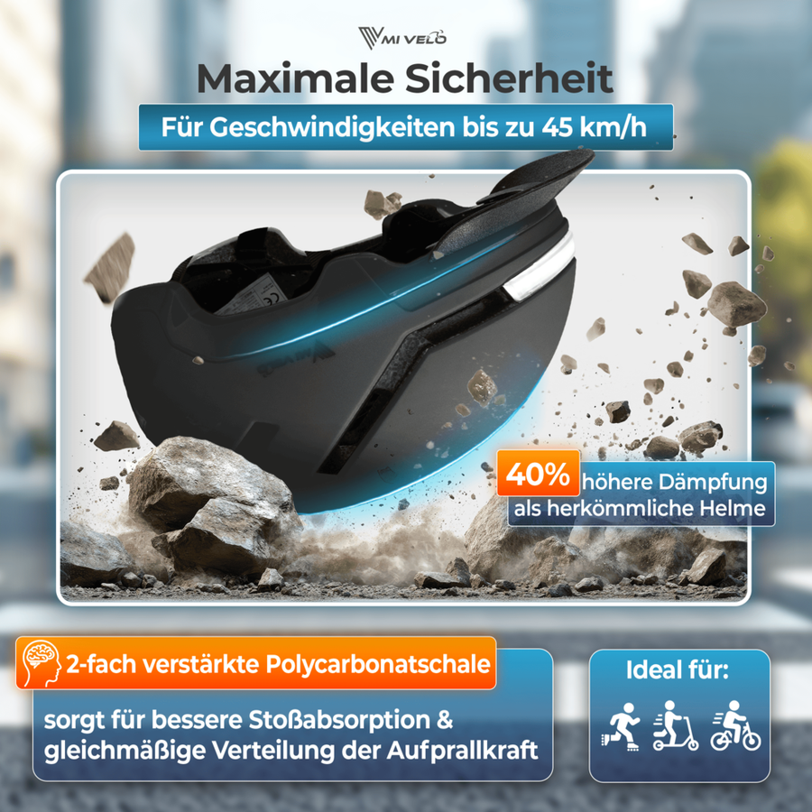 Nova Fietshelm - LED - USB-C - Unisex - Maat L