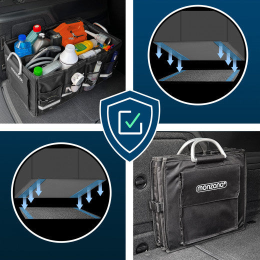 Monzana Kofferbak Organizer - 68L Waterdicht Opvouwbaar - Zwart