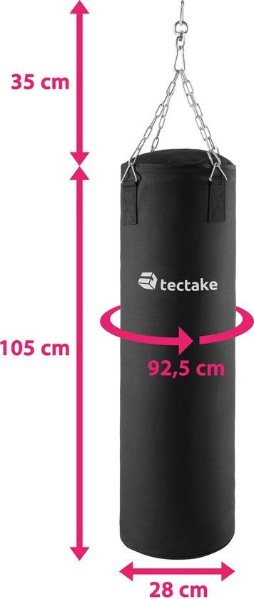 tectake® - Bokszak - 4 punts kettingophanging - 25 kg - 402699