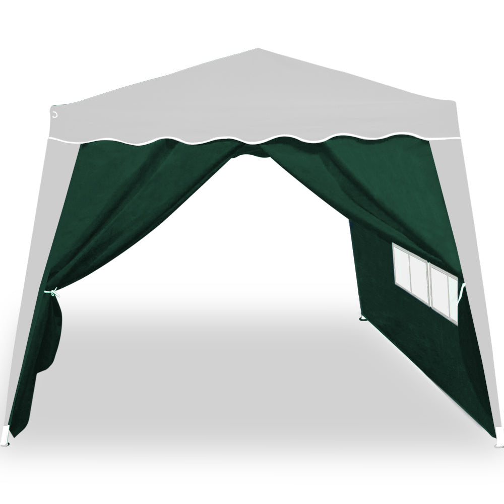 Casaria 2x Zijgevel Vouwpaviljoen Capri groen 3x3m