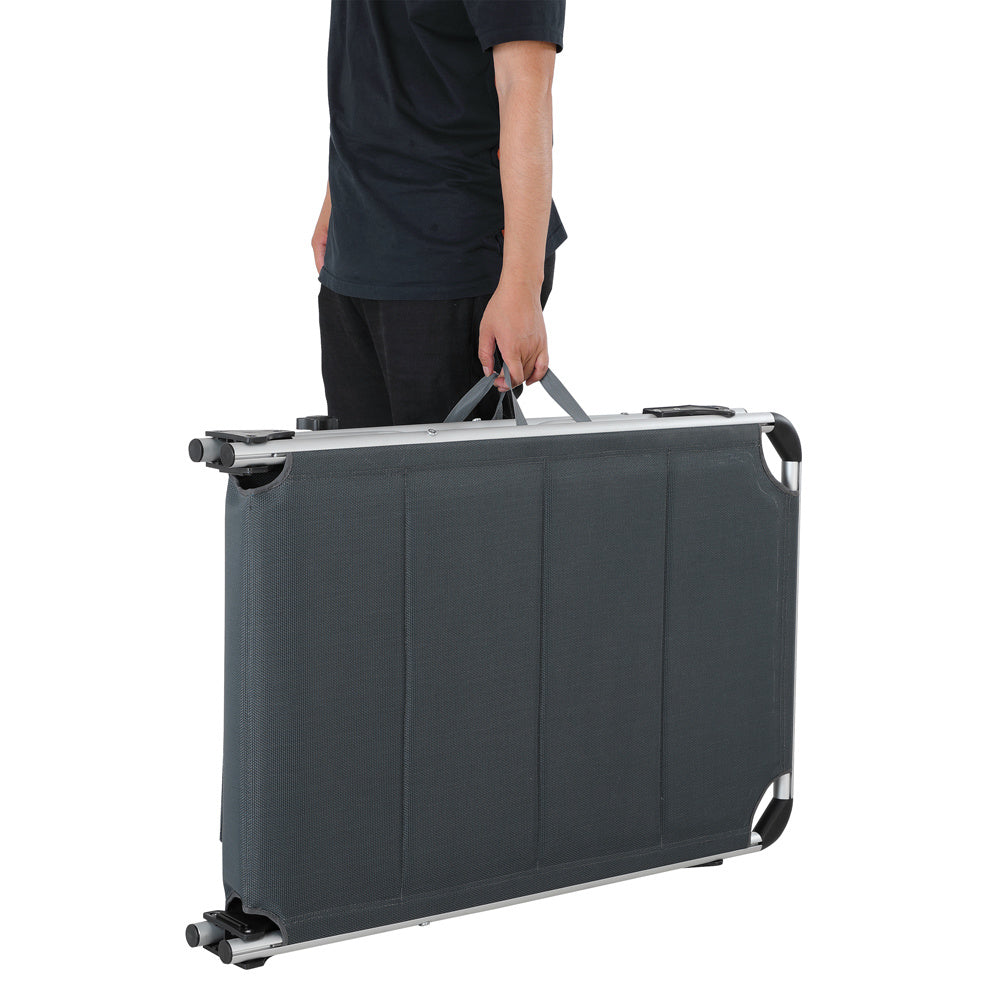 Casaria Ligstoel Bari Comfort Plus – Zonnendak & Handgrepen – Grijs