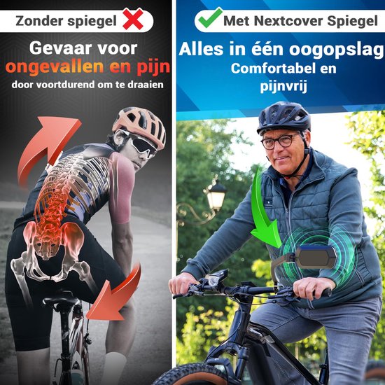NEXTCOVER® Fietsspiegel - E-bike - ProVision 2.0 - echt glas