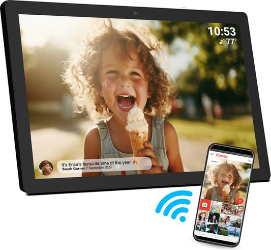 Denver Digitale Fotolijst 32 inch - XXL - Full HD - Frameo App - Fotokader - WiFi - 32GB - IPS Touchscreen - PFF3260