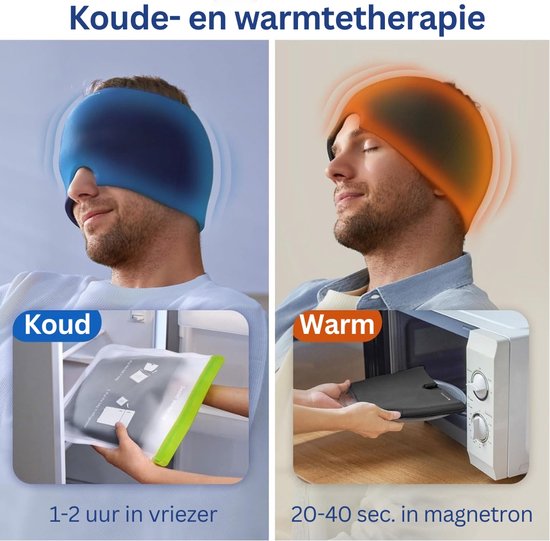 Caresense Migraine Masker - Migraine Muts - Hoofdpijn masker - Warmte & Koude Therapie - hot/cold pack - 600 gram