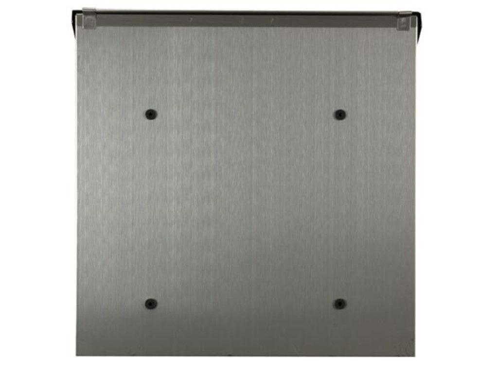 Perel Brievenbus Monaco, wandmontage, met naamplaatje, incl. 2 sleutels, afmetingen (H x B x D) 36.8 x 36.5 x 10 cm, zilverkleurig