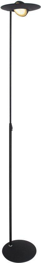 Vloerlamp Zenith LED 1477ZW zwart, hoogte 185 cm, kunststof en metaalmateriaal, kantelbaar, Steinhauer Exclusive