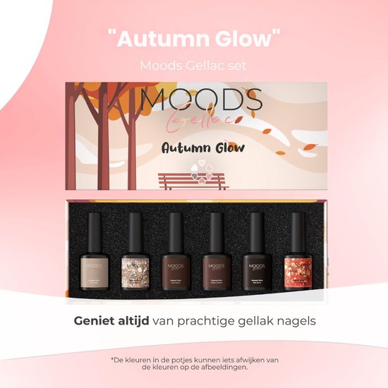Moods Gellac 6-delige Set - Gellak Starterspakket - Gel Nagellak - 8ML - Autumn Glow - Gellac - Nagels - Chique Kleuren