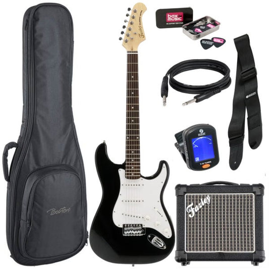 Fazley Classic Series FST118 elektrische gitaar starterset - Zwart