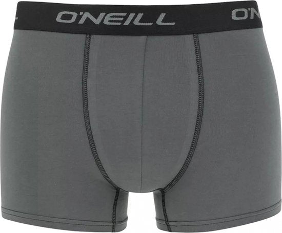 O'Neill Heren Boxershorts Trunks 900003 Effen Grijs/Zwart 3-Pack - Maat S