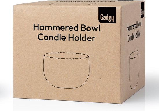 Gadgy Waxinelichthouder Rond - Theelichthouders - Decoratie Woonkamer - Sfeerverlichting Binnen - Kaarsenhouders voor Waxinelichten 14x15 cm - Windlicht Metaal - Zwart/Goud - Cadeau voor Vrouw