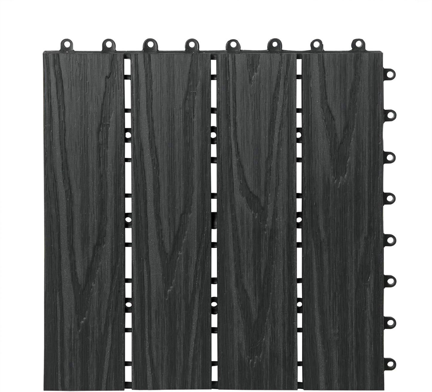 Woltu WPC Terrastegels 30x30 cm - Antraciet - Kliksysteem - 22 Stuks (2 m²)