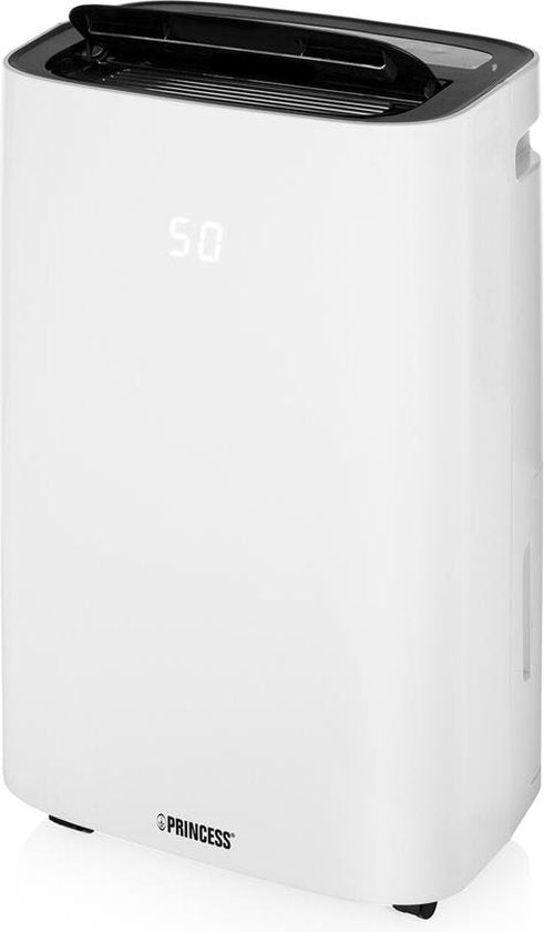 Princess 368020 Smart Luchtontvochtiger – 6L Waterreservoir – 350W – WiFi & App-bediening – Instelbare Luchtvochtigheid – 2 Snelheden – Timer – 42 dB – Wit