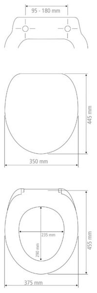 ALLSTAR Tucson Toiletbril Wit - Duroplast - Soft-Close - 37,5 x 45,5 cm