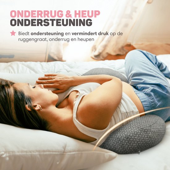 Vulpes Goods® BabyCare - Zwangerschapskussen - Zijslaapkussen - 3-in-1 - Aanpasbaar - Body Pillow / Lichaamskussen / Voedingskussen - Uniek W-Vormig design