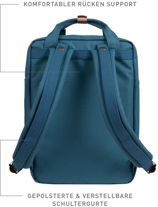 Doughnut laptoprugzak / Rugtas / Schooltas - 14 inch - Macaroon Reborn - Denim